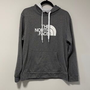 The North Face Men's Dark Gray Pullover Hoodie with White Logo